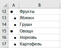 Как сделать список внутри ячейки в Microsoft Excel